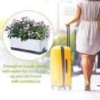 Oliz Window Box Planter 8 Pcs, 17 Inches Rectangle Flower Pots with Drainage Holes & Trays, Vegetable Planters for Windowsill Patio Garden Balcony Home Indoor Outdoor (White, 16 * 7 * 6 inch) - Image 6