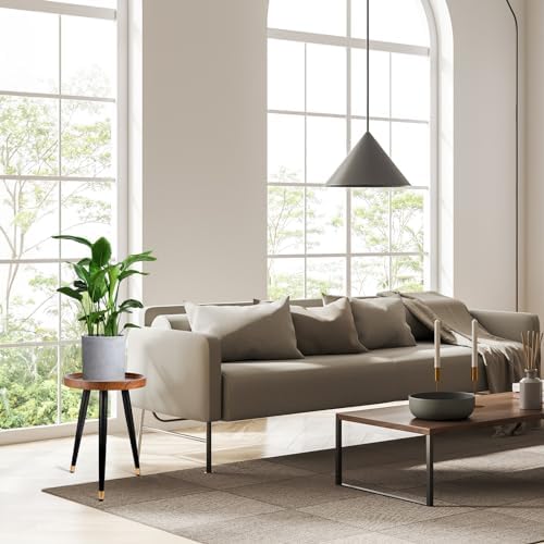 KGPLOME Plant Stands Indoor,Walnut End Table with Raised Design(2,12X17'') - Image 4