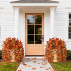 Homsunny Artificial Mums for Outdoors Hanging Flowers for Home Fall Decor - Image 3