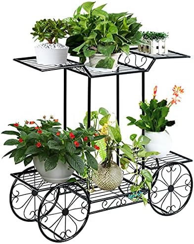 GIANTEX 6-Tier Plant Stand Indoor Flower Pot Holder, Metal Display Shelf by Giantex