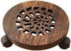 Wood Plant Caddy, Heavy Duty Rolling Planter Dolly With Rotating Casters, Movable Flower Pot Stand, Round Plant Rack With Lockable Wheels,Heavy Objects Hauling (13 Inch) by Unknown