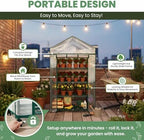4 Tier Mini Greenhouse - Portable Greenhouse with Locking Wheels and PVC Cover for Indoor or Outdoor Green House by Pure Garden - Image 2