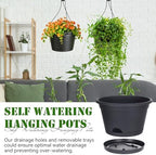 Roshtia 10 Pcs 10 Inch Hanging Baskets for Plants, Black - Image 4