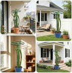 61" Adjustable Dragon Fruit Trellis, Round Ring, Green - Image 6