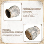 Ceramic Scroll Planter 6.5 Inch, Gray - Image 3