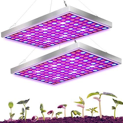 Diboys LED Grow Light for Indoor Plants, 45W Plant Lights Full Spectrum Panel Grow Light for Seedlings, Succulents, Micro Greens, Vegetable and Flower, 2 Pack by Diboys++++++++++++++