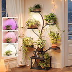 PRAISUN 51 Inch Plant Stand with Grow Lights, 8 Tiered Indoor Plant Shelf by PRAISUN