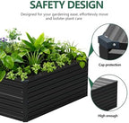 Vengarus 8x4x2ft Galvanized Raised Garden Bed,Metal Raised Beds Kit Black - Image 3