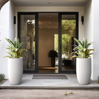 Kante Small Round Tapered White Concrete Planter 24" Tall, Outdoor - Image 3