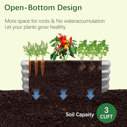 Galvanized Garden Bed Kit for Vegetables/Herbs/Flowers, Raised Planter Box, Outdoor, 2 Pack 2x2x1 Ft - Image 6