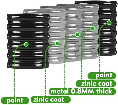 YSEJOMP 17" Tall 24" Diameter Round Raised Garden Bed Kits Outdoor Black - Image 2