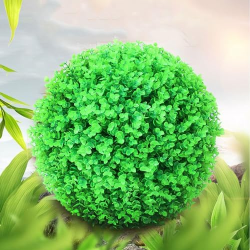 Artificial Plant Topiary Ball Faux Boxwood Decorative Balls 12in, Faux Grass Decor Fake Plant, Decorative Faux Dried Moss Balls, Decorative Balls for Home Decor - Image 2