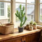 Artificial Cactus 26 INCH Tall Fake Cactus Plants Faux Cacti Saguaro with Planter for Indoor Outdoor Home Office Shop Garden Decoration - Image 6