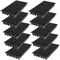SUNPACK 21" x 11" Heavy Duty 72-Cell Circular Insert Tray, Black, 2.5" (Pack of 10) - Ideal for Greenhouses or Indoor Gardening - Holds Up to 72 Different Seeds by SUNPACK