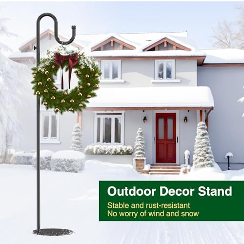 74" Shepherds Hook Stand: Hanging Bird Feeders, Plants, and Wind Chimes - Image 2