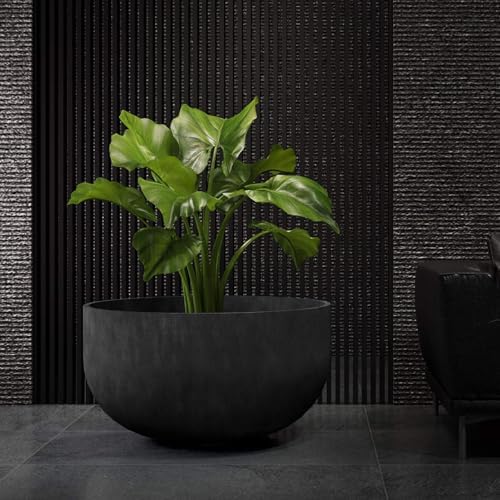 Roco Extra Large Fiberglass Bowl Planter, Round Indoor/Outdoor - Image 2