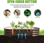 SnugNiture 6x3x1ft Raised Garden Bed Kit, Outdoor Oval Metal Garden Planter, Ground Planter Box for Gardening Vegetables Flowers, Brown - Image 4