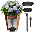 Adjustable Pure Iron Planter Inserts, 7-25” Plant Risers for Inside Pots, Planter Fillers for Large Pots, Indoor & Outdoor Insert with 8-10” Top & 6-10” Base (10 wide top. 10wide base) by Unknown
