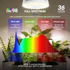 Barrina Orbgrow OG11D Grow Light Bulbs with Base, 4000K 11W, 4 Packs, White - Image 6