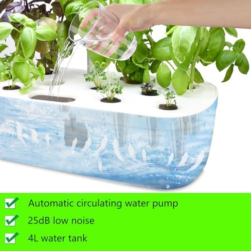 Hydroponics Growing System Kit 12 Pods Indoor Herb Garden with Grow Light - Image 6