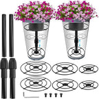 VICAMB 2 Pack Adjustable 6-10.5in Plant Risers for Inside Pots,Metal Planter Lift Inserts Fillers Risers for Tall Square Round Taper Large Pots(5.9" 7.87" 9.84" Base or Top) by Unknown