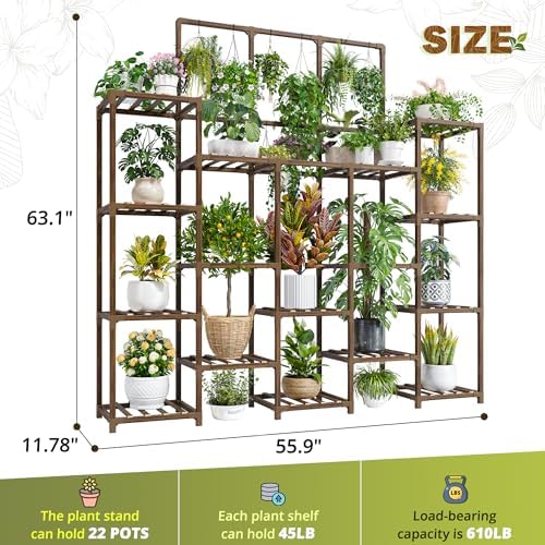 EnHomee Tall Plant Stand, Large Indoor Outdoor for Living Room Patio - Image 2