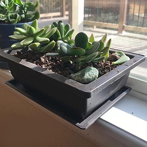 20 PCS 9 Inch Bonsai Training Pots, Rectangular Bonsai Plants Growing Pot with 20 Humidity Trays and Drainage Built-in Mesh for Garden, Yard, Office, Porch, Balcony, Home Decoration - Image 7