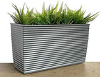 NMN Designs Winona Planter - 30" L x 12" W x 17" H - Fiberglass - Rectangular Plant Container - Gray - Indoor/Outdoor - Drainge Holes - Best Planter - Image 2