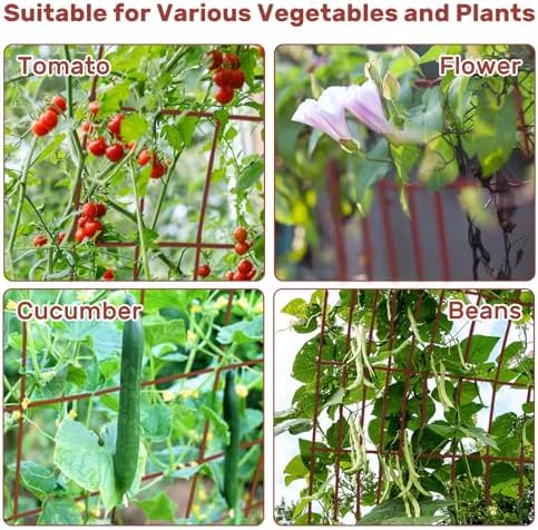 DOEWORKS 48" red A-Frame Trellis, 2-Pack, Foldable, for cukes, Beans, Tomatoes, Flowers - Image 7