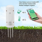 Fockety Plant Monitor Soil Test Kit,Flower Care Soil Tester for Zigbee Smart Plant Intelligent Sensor Plants Detector Bluetooth Monitor for Light Fertility Temperature - Image 2