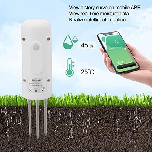 Fockety Plant Monitor Soil Test Kit,Flower Care Soil Tester for Zigbee Smart Plant Intelligent Sensor Plants Detector Bluetooth Monitor for Light Fertility Temperature - Image 2