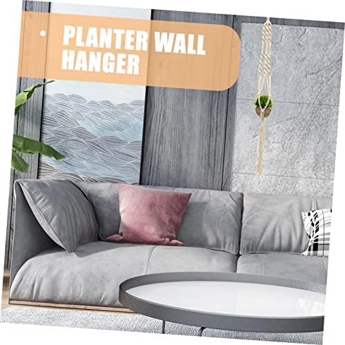 Toddmomy Cotton Rope Macrame Plant Hanger Hanging Basket 4pcs - Image 7