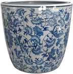 Red Lantern 6" Planter - Blue and White Floral - Image 6
