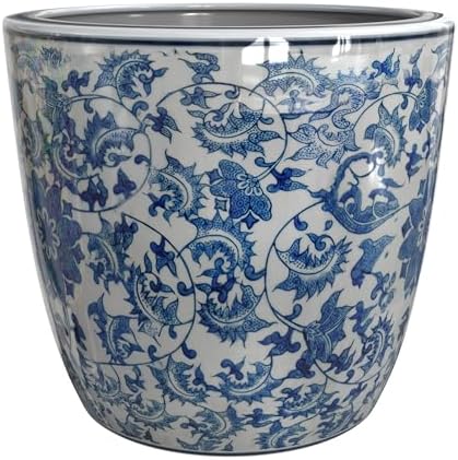 Red Lantern 6" Planter - Blue and White Floral - Image 6