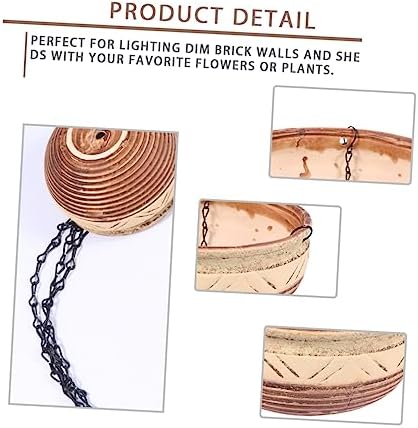1 Set 3pcs Ceramic Succulent Flower Pot Hanging Pot Indoor Plant Stand Hanging Planter Outdoor Indoor Plant Rack Ceramic Planter Garden Basket - Image 5