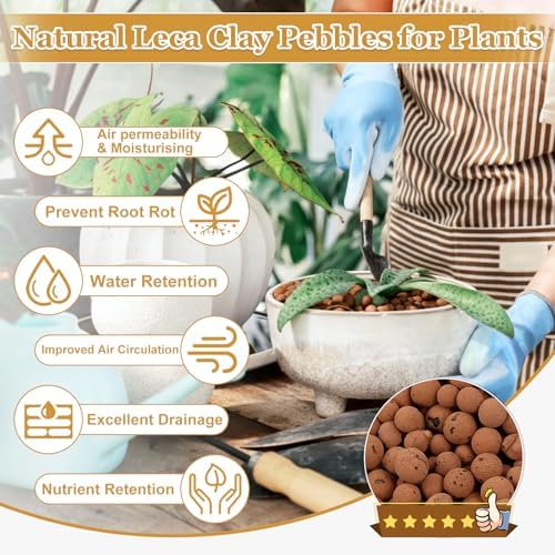 16LB Organic Leca Clay Pebbles for Plants, 4-16mm Natural Leca Ball - Image 2