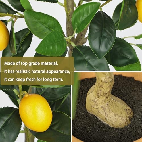 Artificial Potted Plants Small Fake Lemon Tree Artificial Lemon Tree in Pot - Image 3
