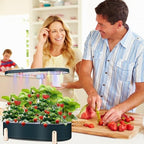 Indoor Garden Hydroponics Growing System12 Pods Plant Germination Kit Aeroponic Herb Vegetable Growth Lamp Countertop with LED Grow Light Hydrophonic Planter Grower Automatic Water Circulation (Green) - Image 7