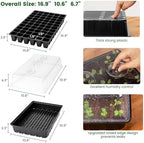SOLIGT 60 Cell Seed Starter Tray Kit with Grow Light and Heat Mat - Image 4