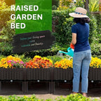 Elevated Planter Box with Legs Plastic Raised Garden Bed for Indoor Outdoor - Image 2