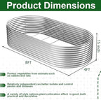 Raised Garden Bed Outdoor 4 Pack, Tall Galvanized Steel Raised Beds for Gardening, Above Ground Garden Bed Corrugated Metal for Vegetables and Flowers-8x4FTx15inch - Image 2