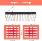 Grow Lights (4 Pack), Hanging Grow Lights for Indoor Plants, 25W UV-IR Full Spectrum Led Grow Light for Seedling Veg and Bloom - Image 3
