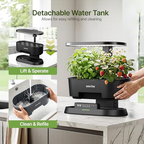SUNCOZE Hydroponics Growing System, Smart Panel, 5L Removable Tank, 36W LED - Image 2