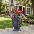 Merax 21.26" H MGO Flower Urn Planter with Drainage, Antique Black - Image 4