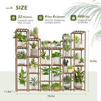 GENTINGBRO 22 Tiers Plant Shelf for Plants Large Indoor Plant Stand Plant Rack Extra Large Wood Plant Stands for Hanging Plant Holder for Patio Balcony Garden - Image 5