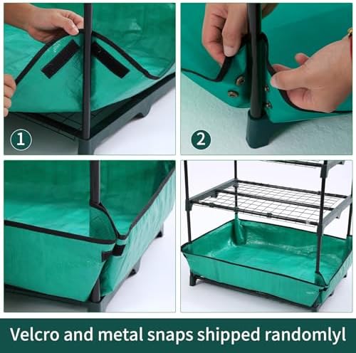 5 Tier Mini Greenhouse with Wheels for Indoor Outdoor, Portable Green House with PVC Cover and Shelves for Seedling, Greenhouse with Waterproof Mat and Cover Tape, Gardening Gifts for Women Men - Image 6