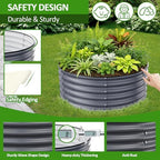 Gruper Raised Garden Bed, 3.5ft x 17'' Tall Round Metal Planter - Image 5