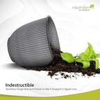 Headwind Robert Allen Natural Ironstone Decorative Planter, Archer Collection, Charcoal, 10-inch - Image 7