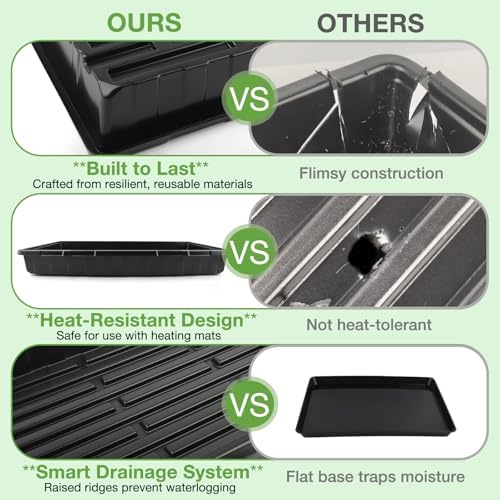 10 Pack 1020 Seed Starting Trays, Microgreens Growing Kit - Image 3