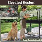 Pure Garden Raised Garden Bed with Cover, Black, 31.5” x 15.75” x 47.25” - Image 5